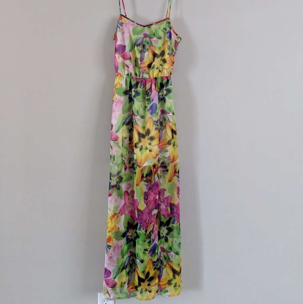 XS Jessica Simpson pastel Floral maxi dress